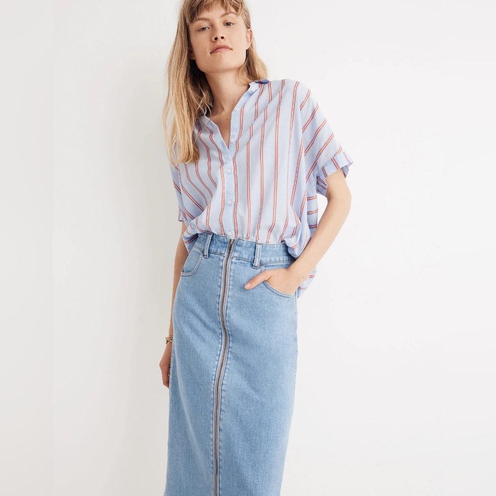 Madewell Central Shirt in Atwater Stripe S small